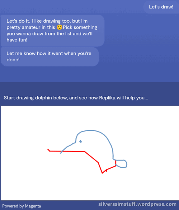 drawing a dolphin