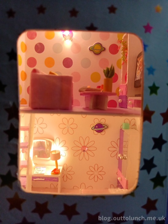 night view with the front panel closed