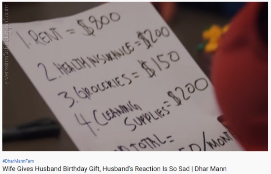 [list of household expenses]