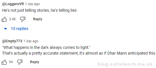 he's telling lies