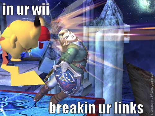 in ur wii breakin ur links